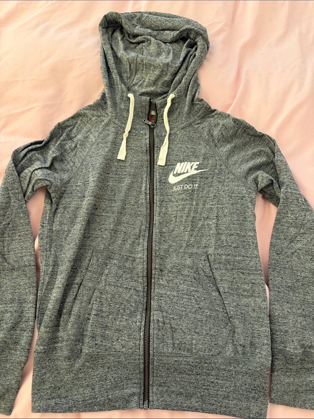 Nike Womens Gray Heather Full-Zip Women’s Hoodie Jacket